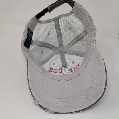 Top Dog Marine Construction Strapback Mesh Back Trucker Hat Gray OSFA