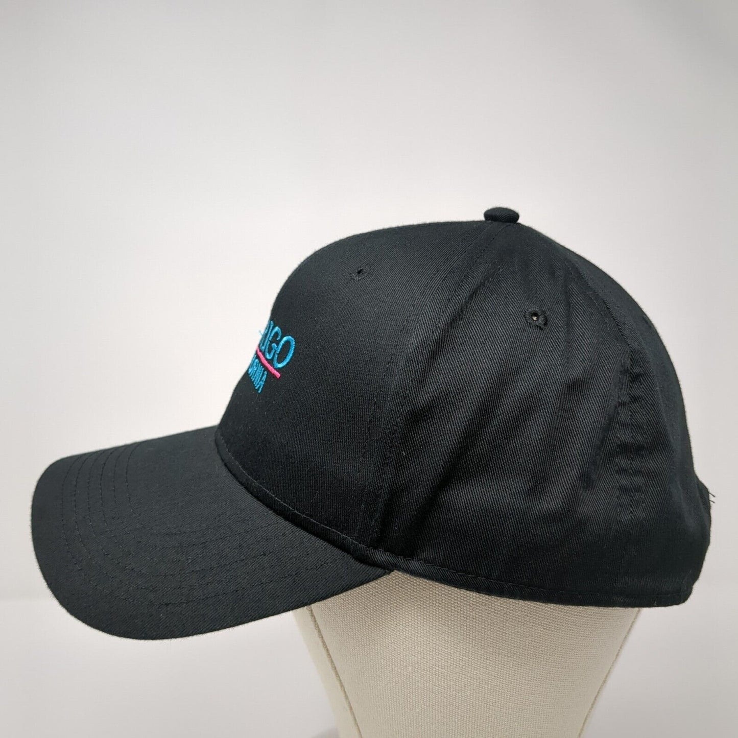 D'Arrigo California Snapback Hat Black One Size Solid Embroidered Otto