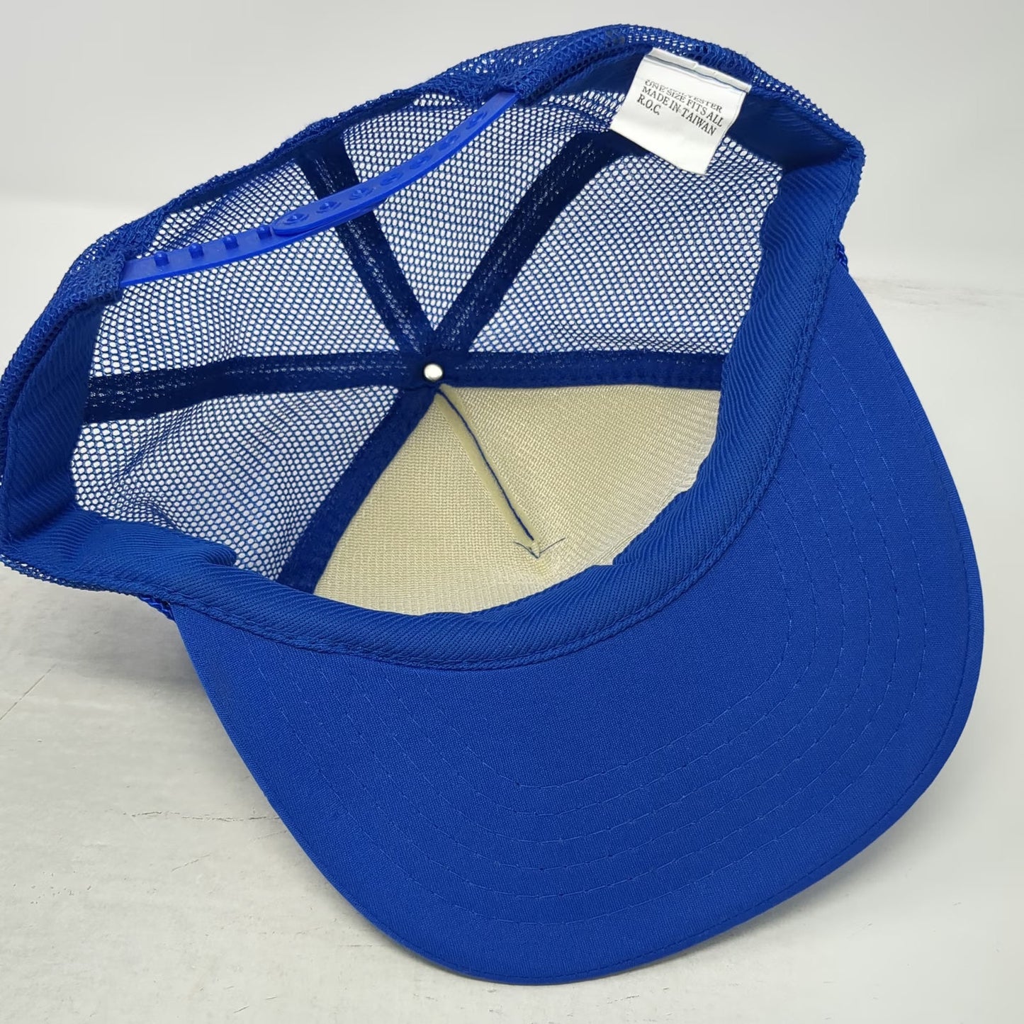 Blue Trucker Hat Alaska Bush Plane Scenic Mesh Snapback Foam Rope Logo Vintage