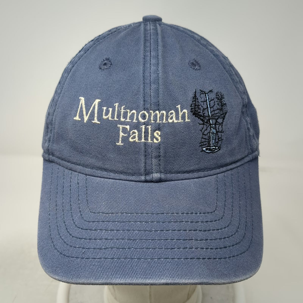 Drift Creek Outdoors Baseball Cap Blue One Size Multnomah Falls Waterfall hat