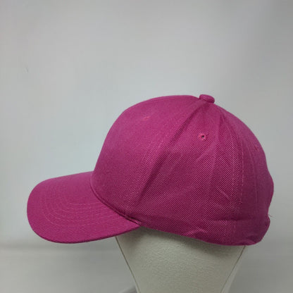 Unbranded Strapback Hat Pink One Size Blank Solid Adjustable 6 Panel