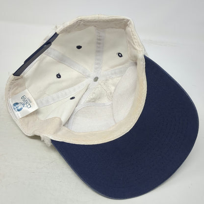 Cobra Caps 5 Panel White Blue One Size Snapback Aqua Glass Embroidered Logo Hat
