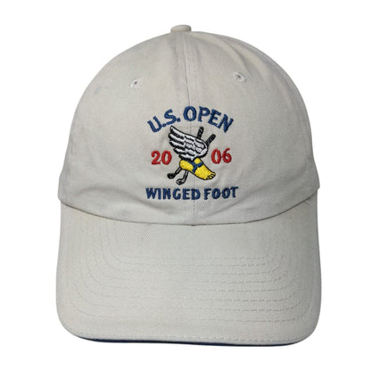 US Open 2006 Winged Foot USGA Member Slideback Hat Tan OS Adjustable Embroidered