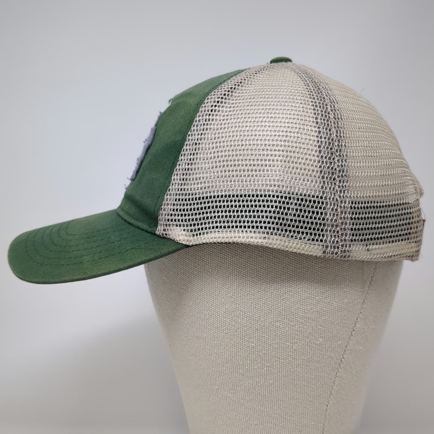Mountain Khakis Trucker Hat Green One Size Bison Patch Mesh Snapback Wyoming