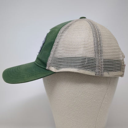 Mountain Khakis Trucker Hat Green One Size Bison Patch Mesh Snapback Wyoming