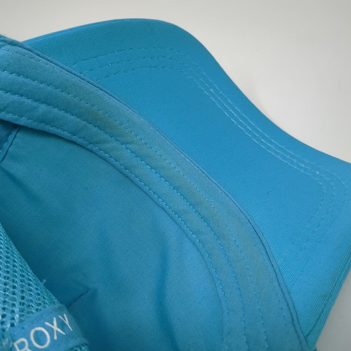 Roxy Trucker Hat Blue One Size Heart Logo Mesh Back Adjustable Snapback