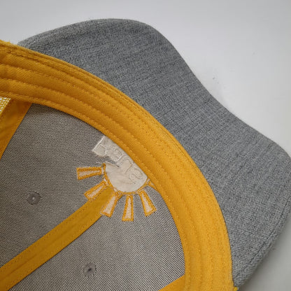 Fahrenheit Trucker Hat Gray Yellow One Size Mesh Back Snapback Rays for Rare Sun