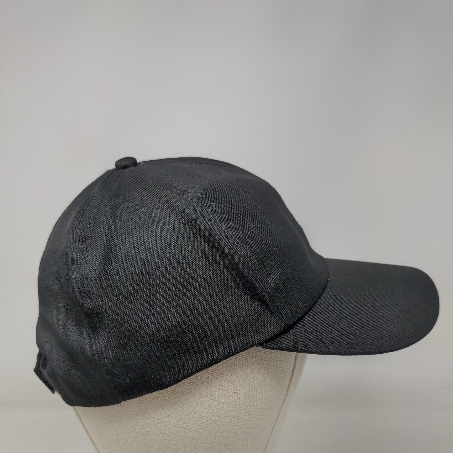 Unbranded Strapback Hat Black One Size Solid Blank Adjustable 6 Panel