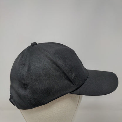 Unbranded Strapback Hat Black One Size Solid Blank Adjustable 6 Panel