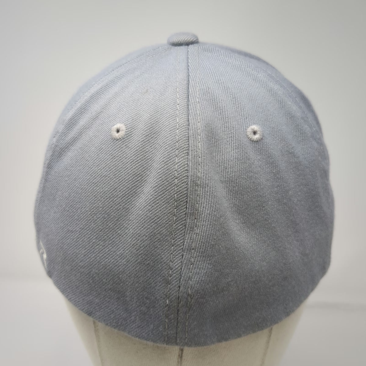 Richardson Baseball Cap Gray M Fitted RapidHot Embroidered Logo Curved Brim Hat