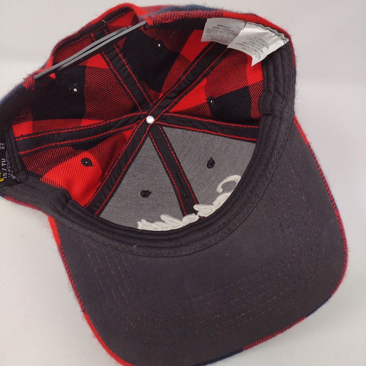 Cabela's Snapback Hat Multicolor OSFA Adjustable Check 6 Panel Cotton