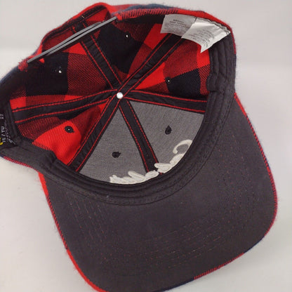 Cabela's Snapback Hat Multicolor OSFA Adjustable Check 6 Panel Cotton