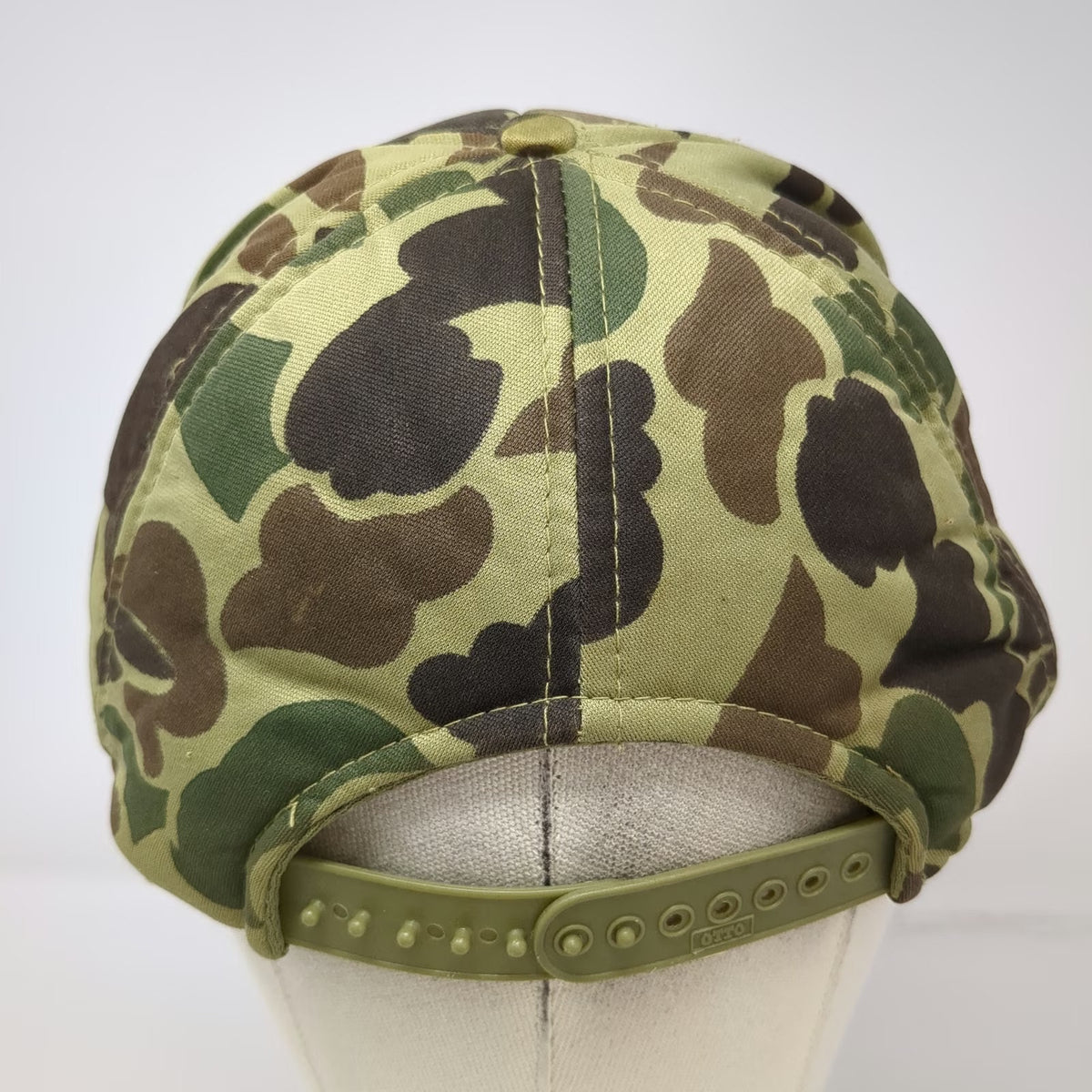 OTTO 5 Panel Green Yellow Camo Jerry's Tire Repair One Size Rope Snapback Hat