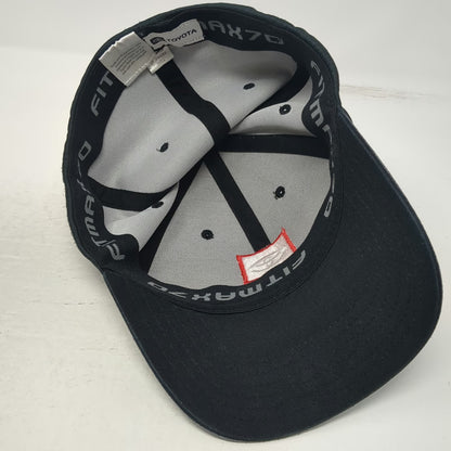 Toyota Baseball Cap Gray One Size Fitted Racing Logo Heathered Curved Brim Hat