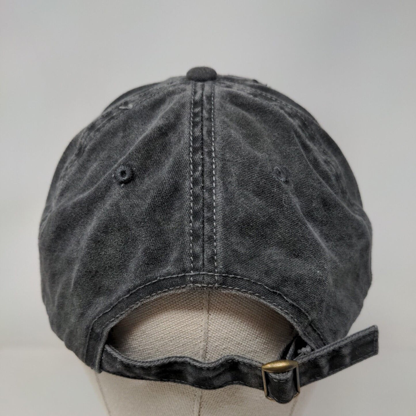 Unbranded Slideback Hat Black OSFM Adjustable Solid Vent Holes Blank