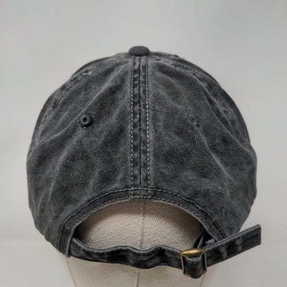 Unbranded Slideback Hat Black OSFM Adjustable Solid Vent Holes Blank