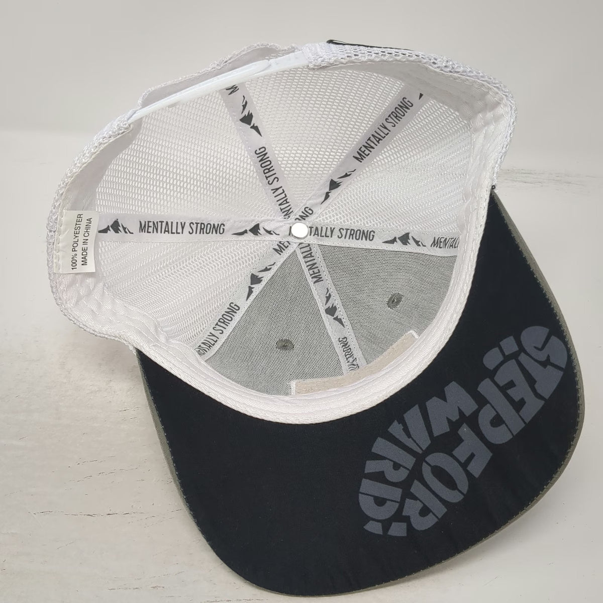 Gray Trucker Hat OSFM Top Of Tamarack Bike Run Hike Mesh Snapback Step Forward