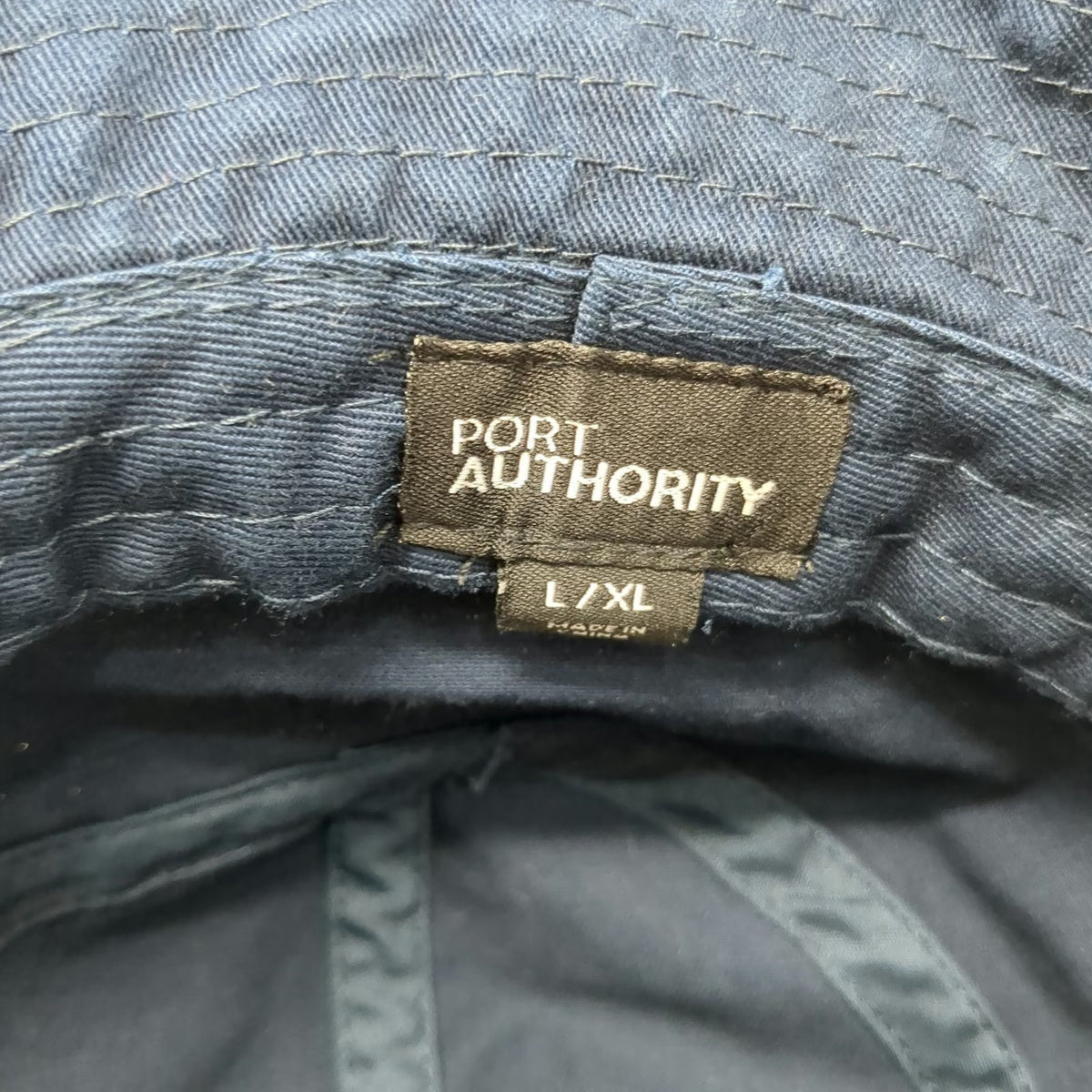 Port Authority Blue XL Bucket Hat Meridian Warrior Rugby Cotton Embroidered