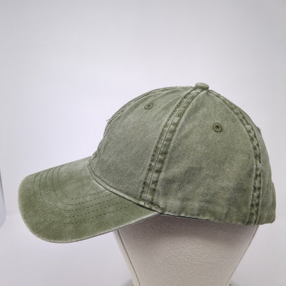 Unbranded Slideback Hat Green One Size Solid 6 Panel Vent Holes Blank