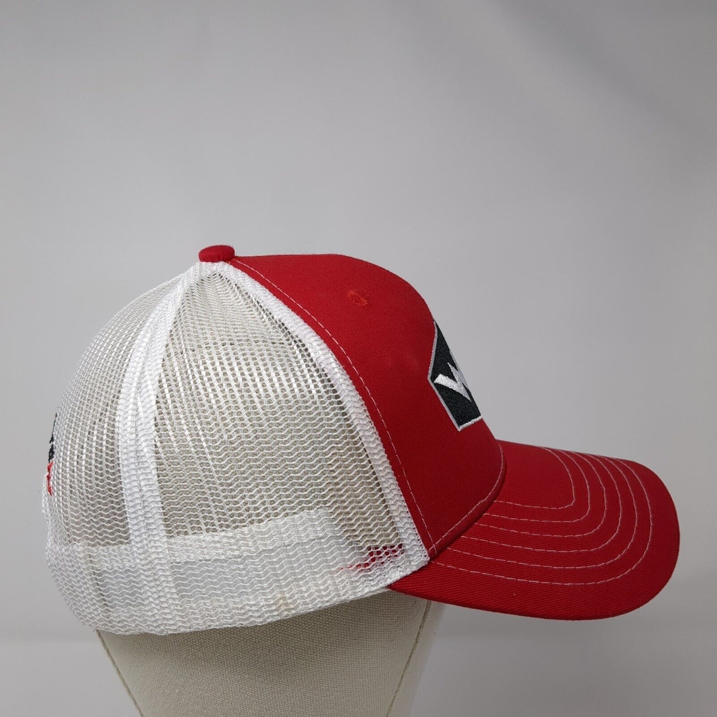 Wrb Wild Ride Brew Snapback Trucker Hat Red OS Adjustable Mesh Back Brewery