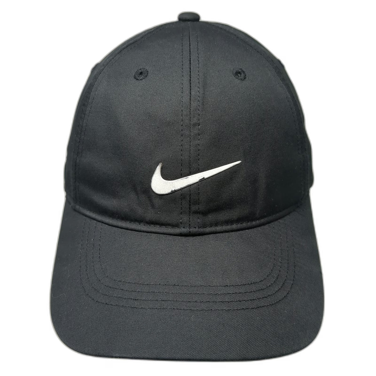 Nike Baseball Cap Black OSFM Dri-FIT Heritage86 Swoosh Strapback Sport Golf Hat