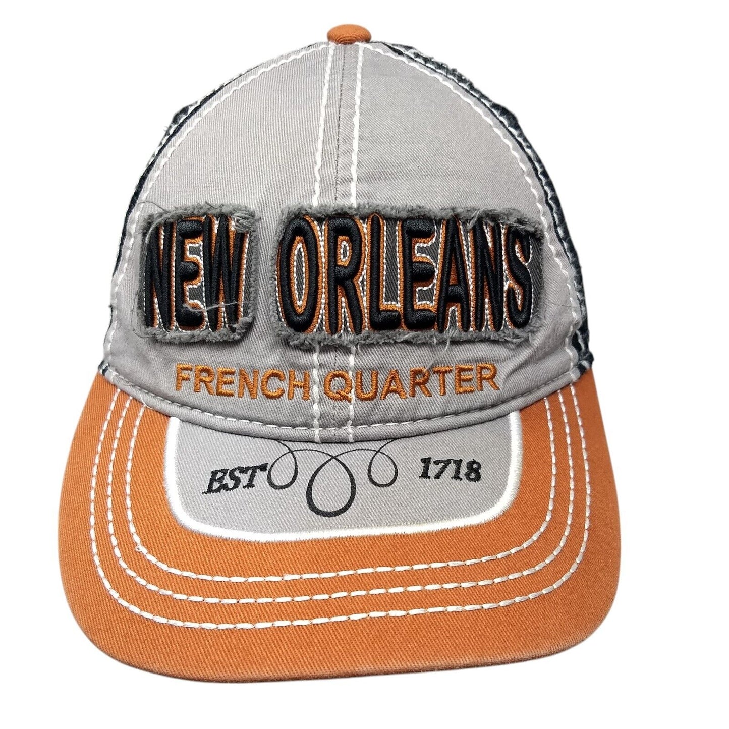 New Orleans French Quarter Strapback Trucker Hat Multi OSFA Mesh Back