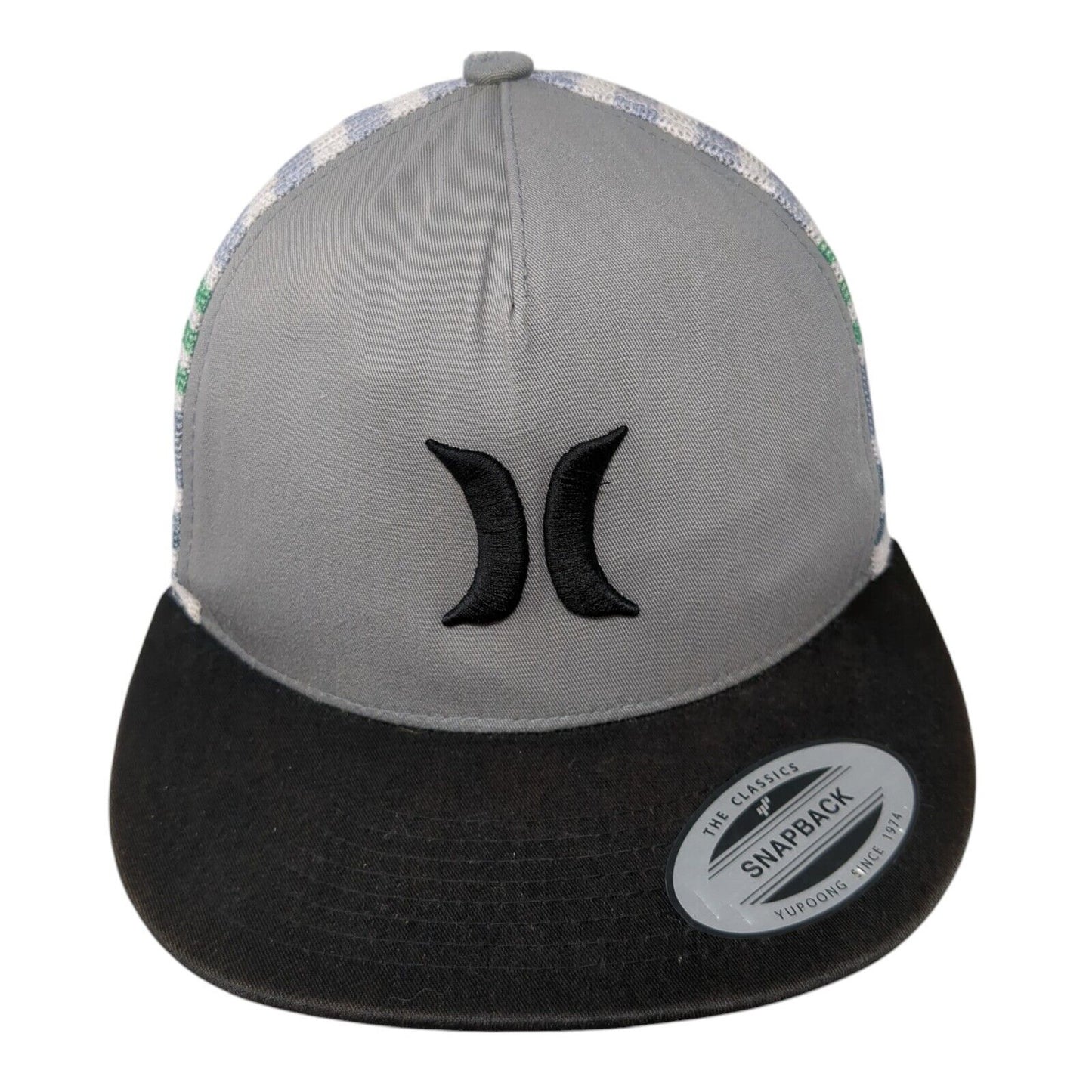Hurley Snapback Trucker Hat Gray OS Adjustable Mesh Back The Classics Yupoong