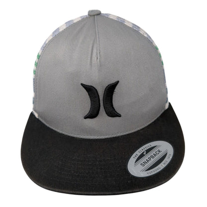 Hurley Snapback Trucker Hat Gray OS Adjustable Mesh Back The Classics Yupoong