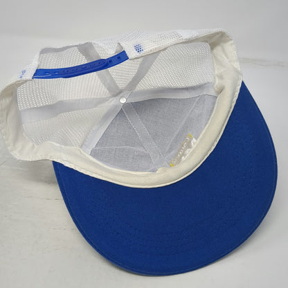 Lowe's MVPs Trucker Hat Blue White Yellow One Size Mesh Snapback Embroidered