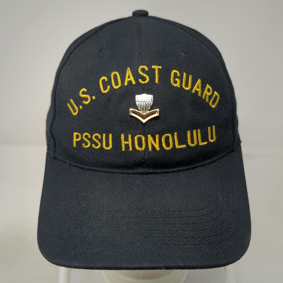 Blue Baseball Cap U.S. Coast Guard PSSU Honolulu Military Pin Hat Vintage