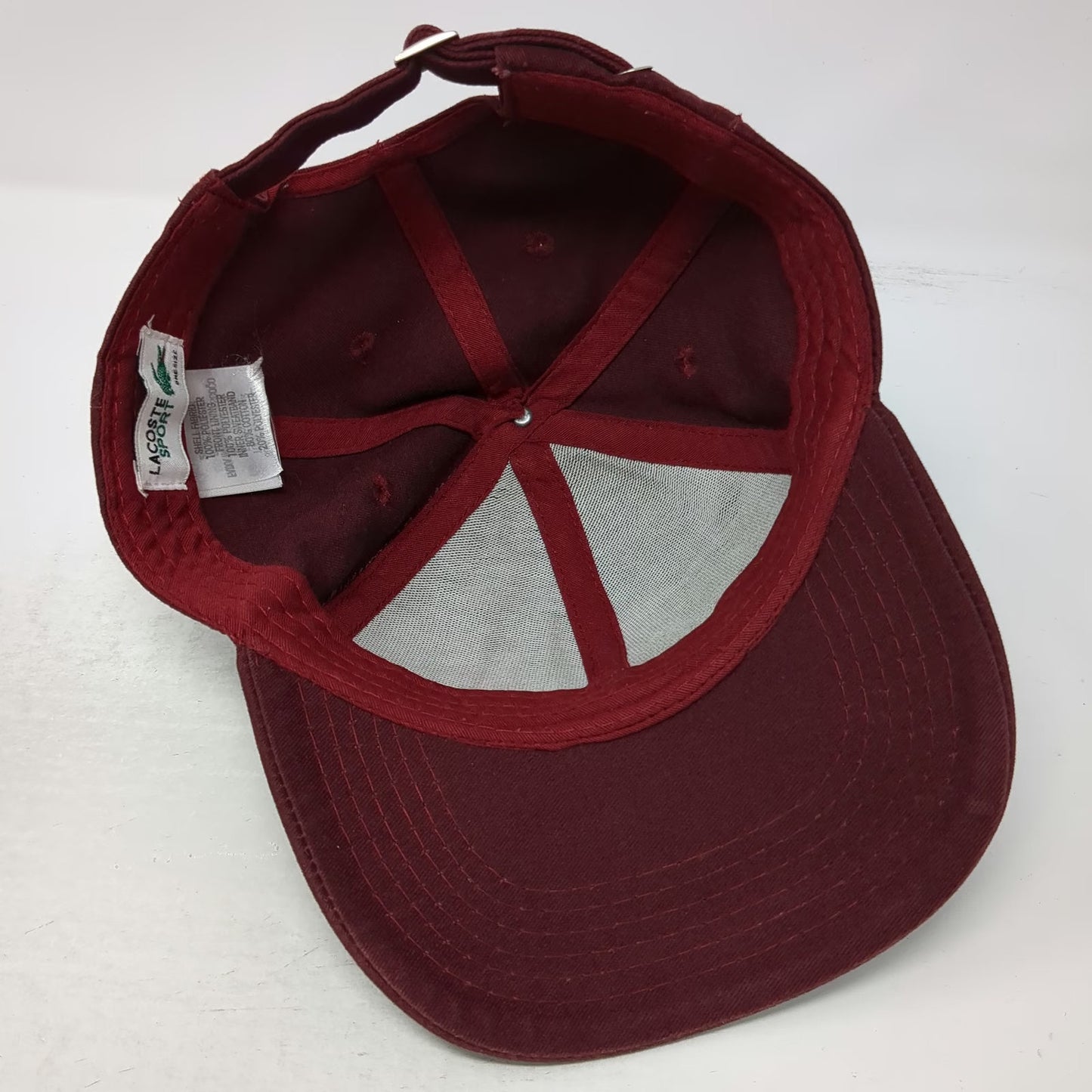 Lacoste Sport Baseball Cap Red White One Size L Embroidery Slideback Hat