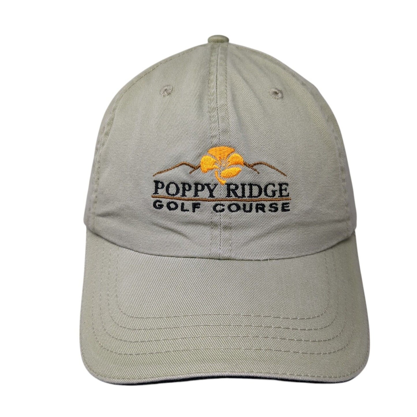 Poppy Ridge Golf Course Slideback Hat Tan One Size Adjustable Roxxi
