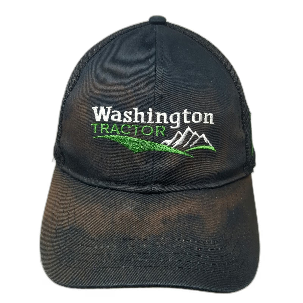 John Deere Trucker Hat Black One Size Washington Tractor Mesh Snapback Farming