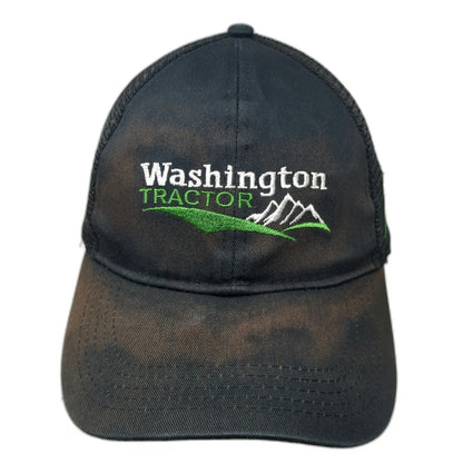 John Deere Trucker Hat Black One Size Washington Tractor Mesh Snapback Farming