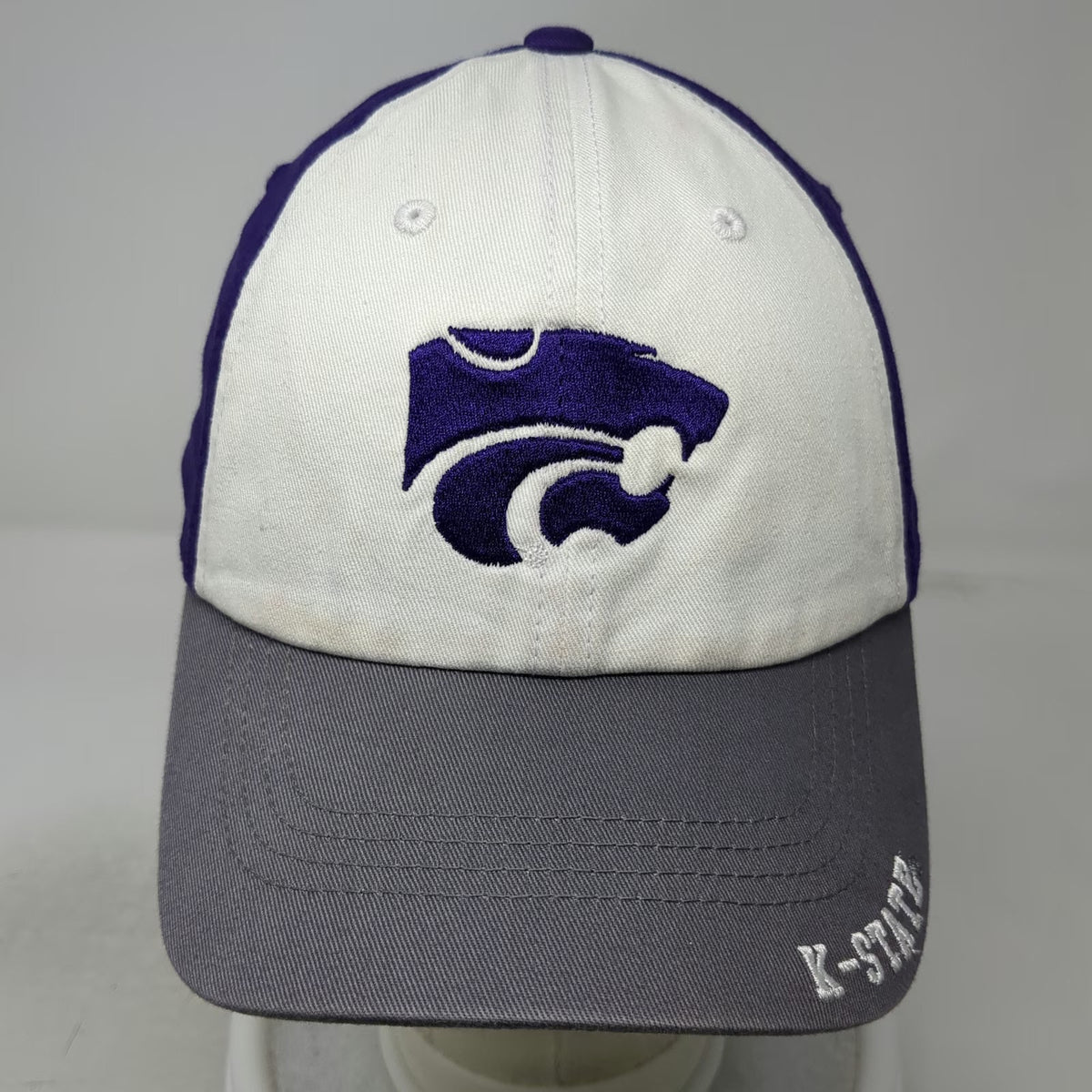 Captivating Kansas State Wildcats NCAA Cap Hat Purple White Gray One Size Cotton