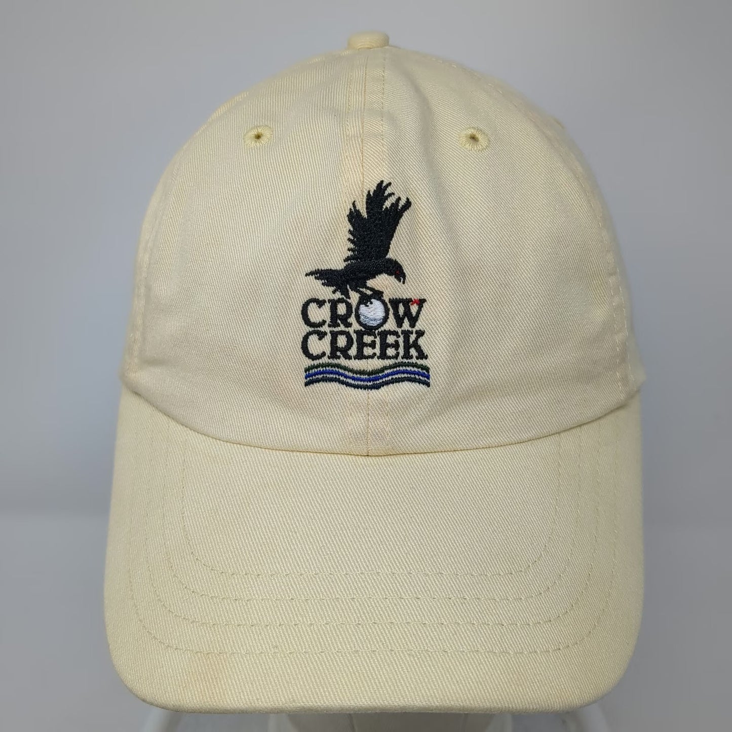 American Dry Goods Crow Creek Golf Hat Yellow One Size Baseball Cap Slideback