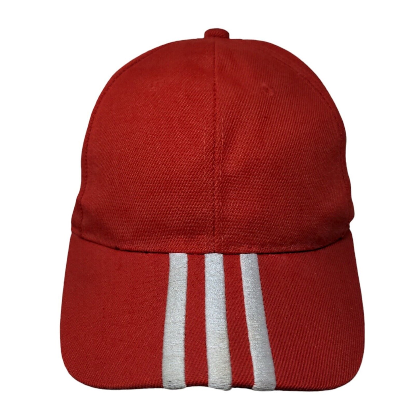 Unbranded Strapback Hat Red One Size Adjustable Embroidered Striped