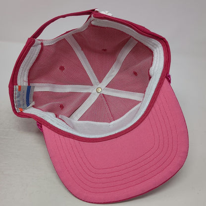 San Sun 5 Panel Pink One Size Rope Hat Dustchem GSL Slideback Embroidered