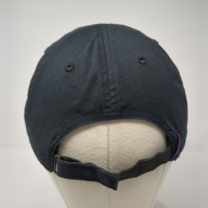 Unbranded Strapback Hat Black Blank OSFA Adjustable Polycotton Cap