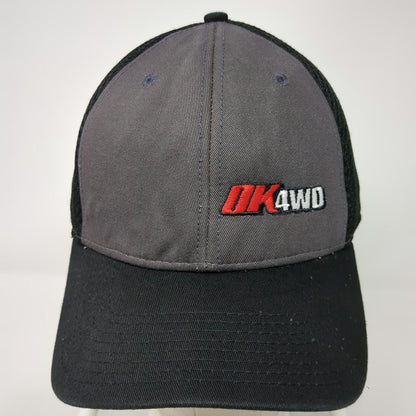 New Era Trucker Hat Black One Size OK 4WD Snapback Mesh Back Curved Bill