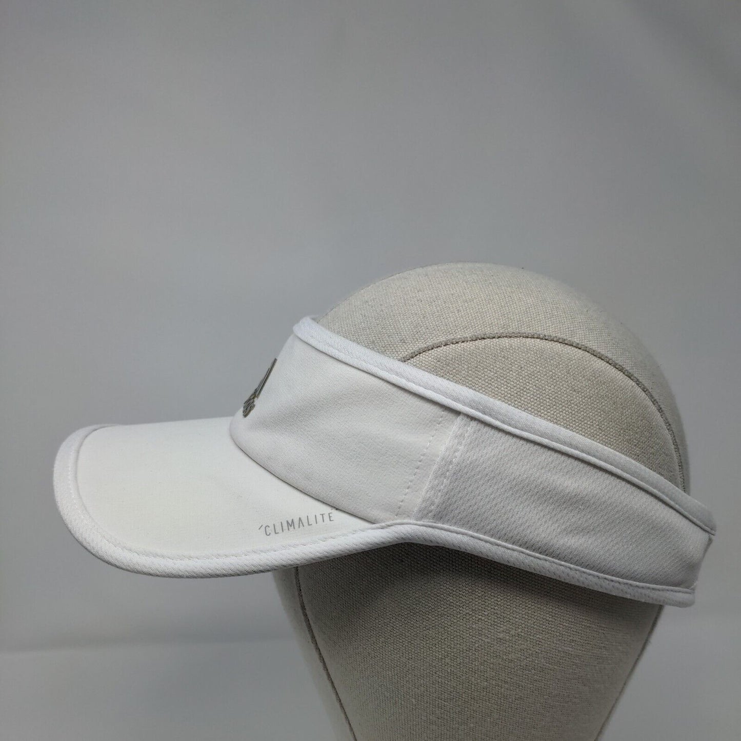 Adidas Climalite Strapback Sun Visor Hat White OSFA Adjustable Moisture Wicking