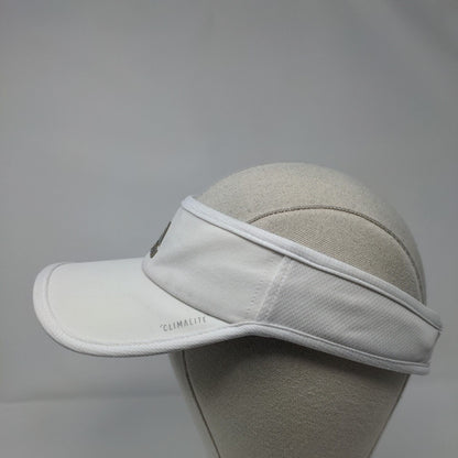Adidas Climalite Strapback Sun Visor Hat White OSFA Adjustable Moisture Wicking