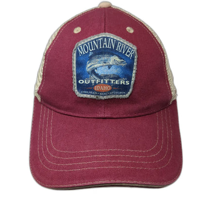 Cobra Baseball Cap Red Beige One Size Mesh Back Mountain River Outfitters Hat