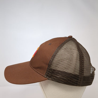 Burger King Snapback Trucker Hat Brown OS Adjustable Embroidered Mesh Back