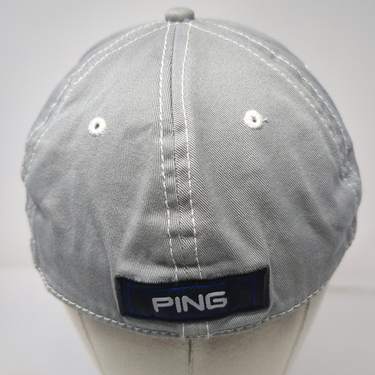 PING Baseball Cap Gray XL A-Flex Stretch Fit Play Your Best Golf Hat Embroidered