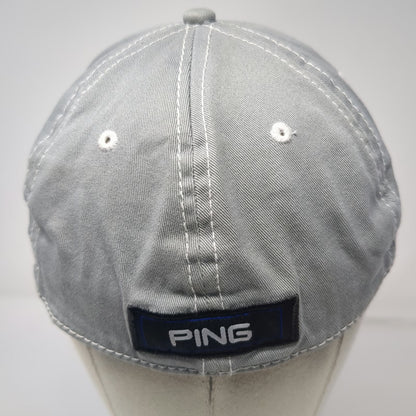 PING Baseball Cap Gray XL A-Flex Stretch Fit Play Your Best Golf Hat Embroidered