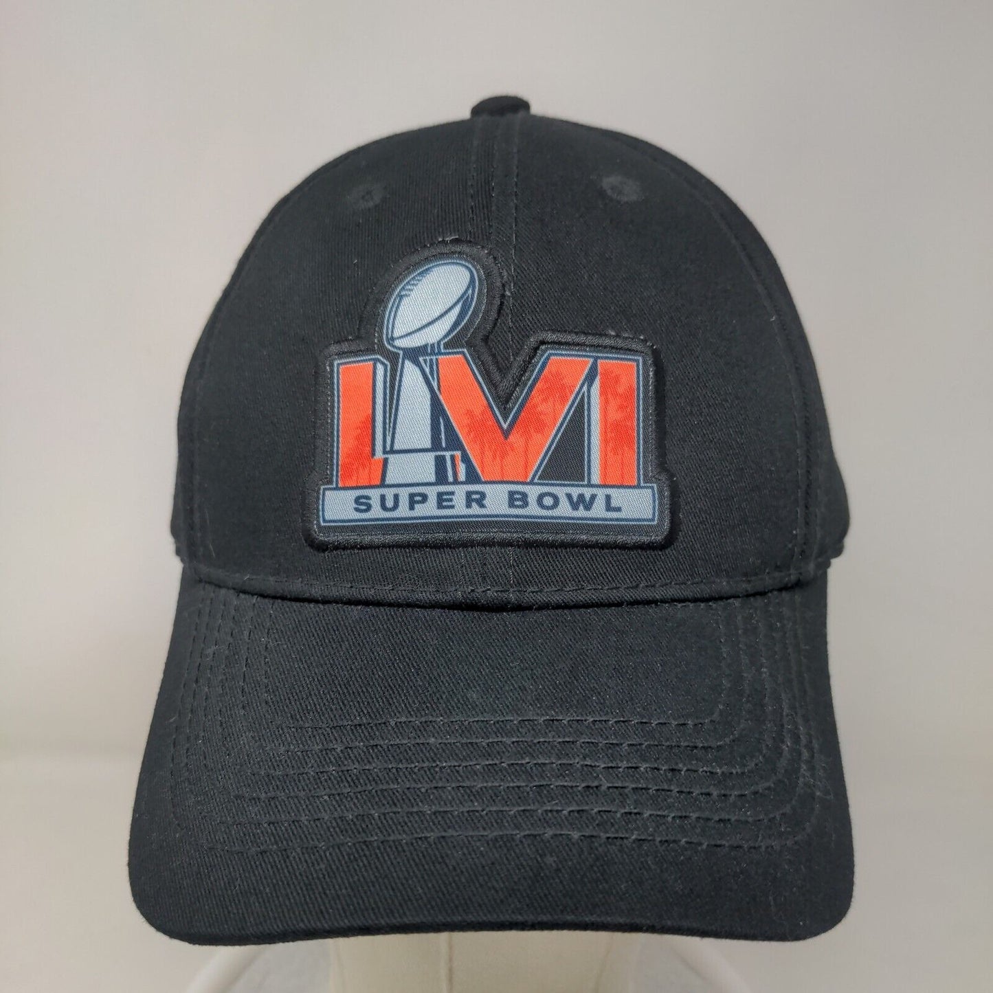 NFL Men's Strapback Hat Black Embroidered Super Bowl LVI Caesars Sportsbook Logo