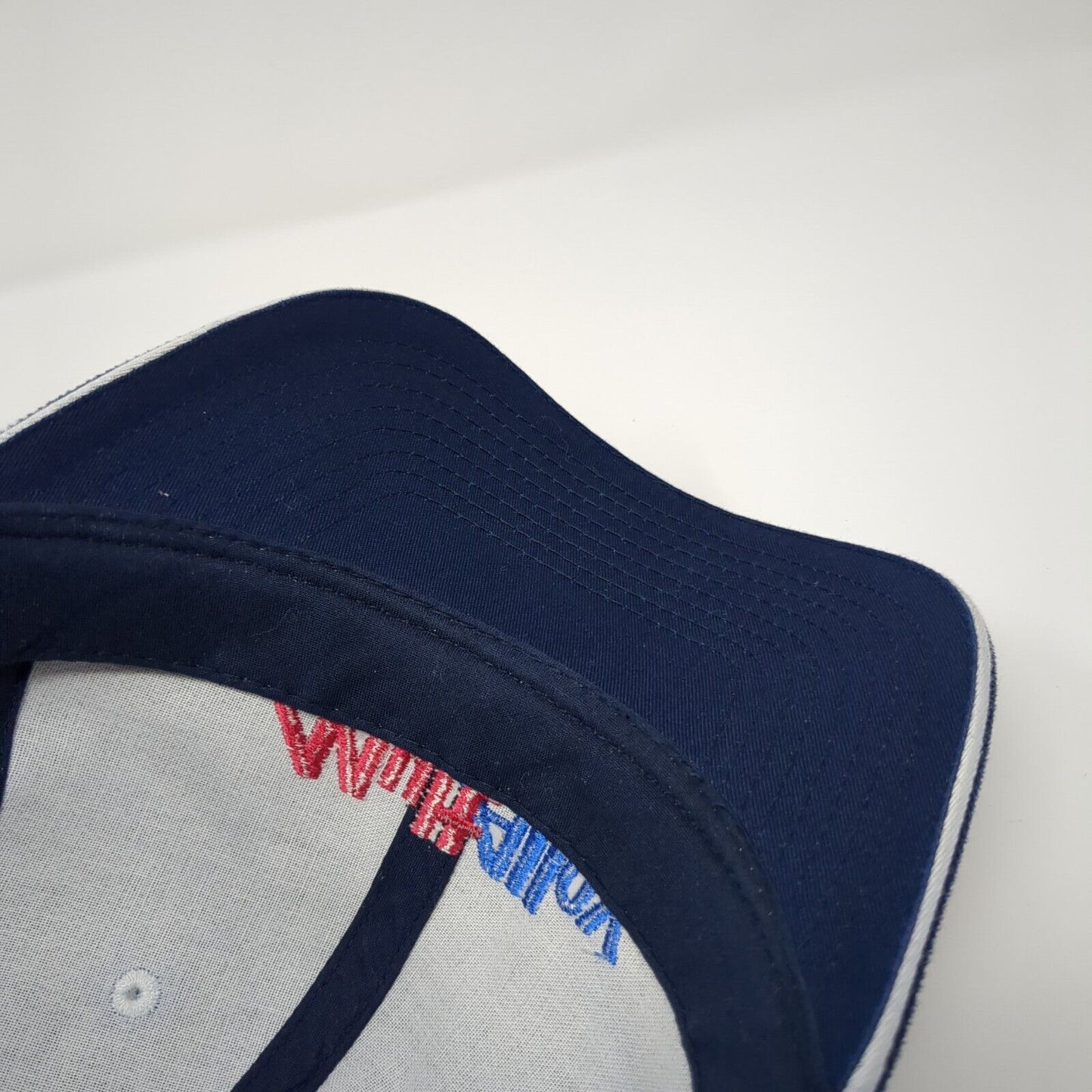 MultAlloy Strapback Hat Blue One Size Adjustable Embroidered Yupoong Cotton