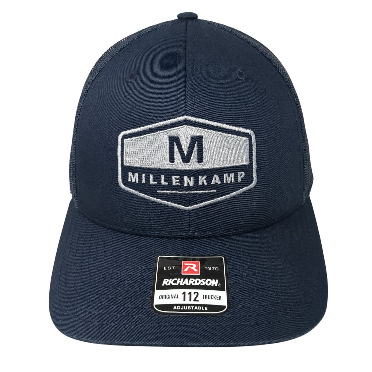 Millenkamp Snapback Trucker Hat Blue One Size Adjustable Mesh Back Richardson