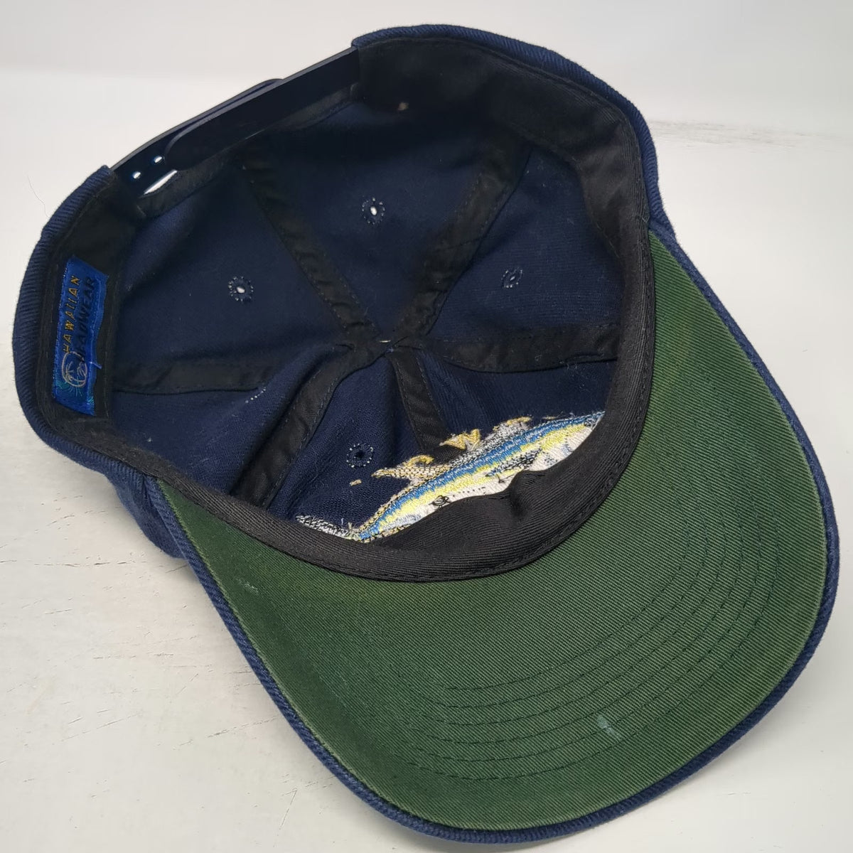 Hawaiian Headwear Baseball Cap Blue One Size Hawaii Ahi Tuna Fishing Hat